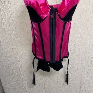 Pink & Black Corset Top size 36B